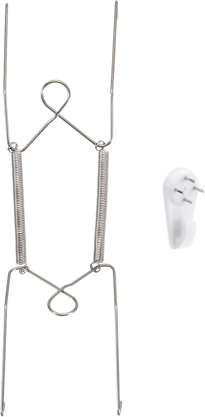 uxcell Plate Hanger, 8 Inch Stainless Steel Invisible Wall Plate Hangers with Wall Decorative Hooks and Tip Protectors for Decorative Plates and Art