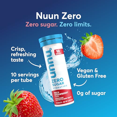 Nuun Zero Sugar Hydration Electrolyte Tablets - Magnesium, Calcium, Potassium, Chloride & Sodium, Light & Delicious Fruit ...