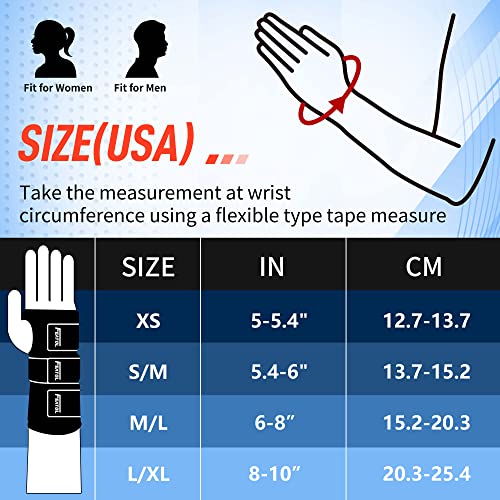 FEATOL Carpal Tunnel Wrist Brace Night Support 2 Pack - Wrist Splint for Pain Relief Tendonitis, Sprained, Arthritis - Met...