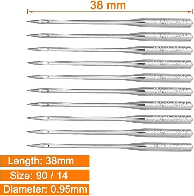 50 Pcs Embroidery Sewing Needles for Brother Machine Needles Size 90/14 130/705H HAx1 Sewing Needles for Brother Sewing Machine (5 Pack of 10 Needles)
