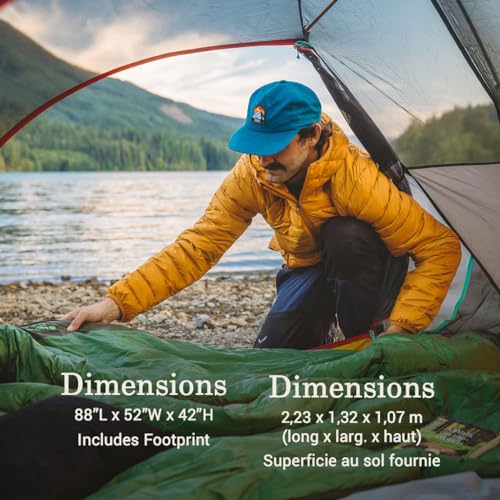 Coleman PEAK1 Premium Waterproof Backpacking Tent with Rainfly & Footprint, Lightweight Camping Tent Withstands Winds up t...