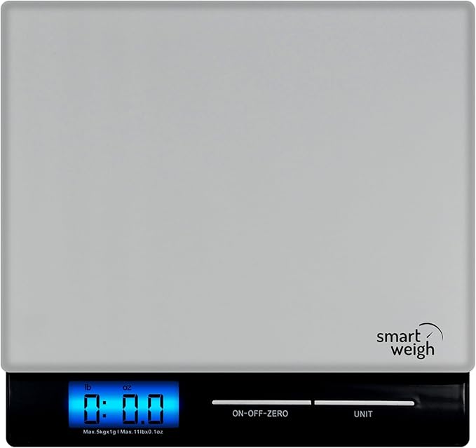 Smart Weigh Professional USPS Postal Scale with Tempered Glass Platform, Multiple Weighing Modes and Tare Function, Silver...