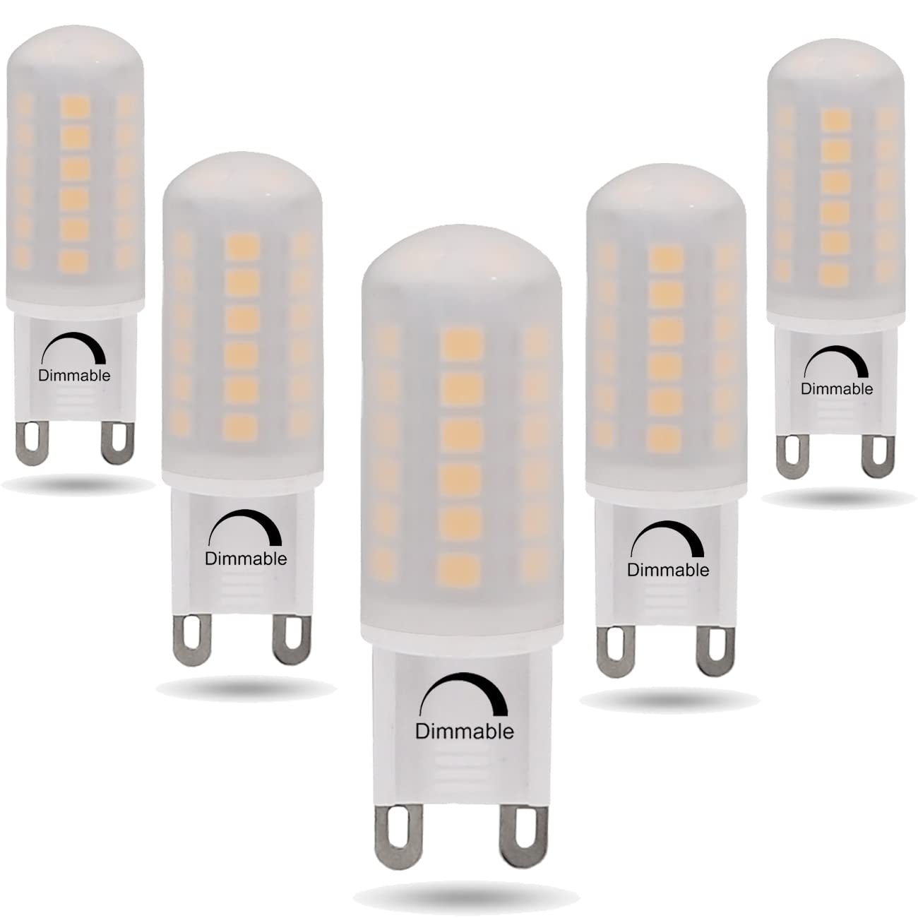 Kakemono G9 Led Bulb Dimmable 4W  40 Watt T4 G9 Halogen Equivalent 120V Chandelier Lighting  Soft Warm White 2700K  5 Pack