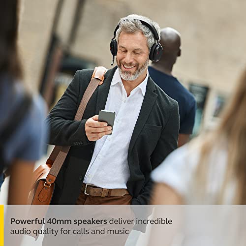 Jabra Evolve2 75 PC Wireless Headset with 8-Microphone Technology - Dual Foam Stereo Headphones with Adjustable Advanced A...