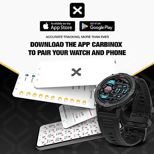 CARBINOX X-Ranger Smart Watch (Answer/Make Calls), Rugged Fitness Tracker IP69K Waterproof, Compatible with Android and iO...