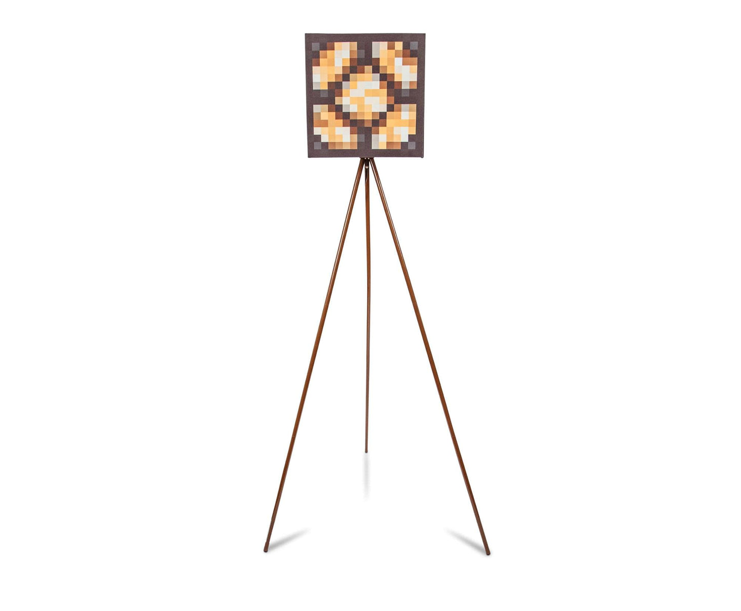 Minecraft Glowstone Tripod Floor Lamp - LED Light, 62 Inches Tall, Metal, Brown, Model 16229, Home Decor Essentials