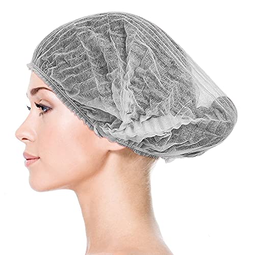 Disposable Bouffant Caps, 21inches Hair Net, Elastic Dust Cap for Food Service, Sleeping Head Cover