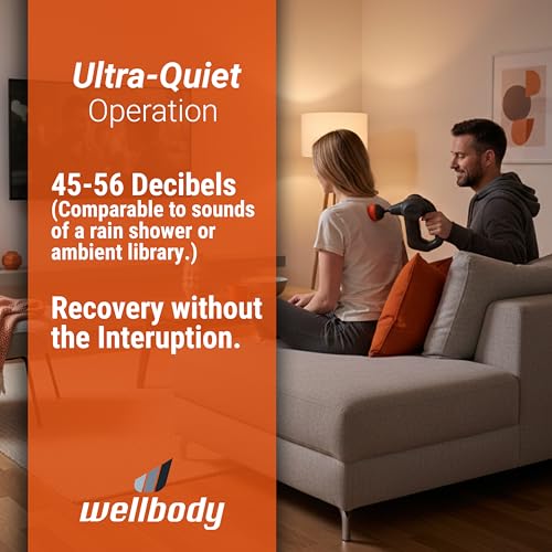 Wellbody 3 Deep Tissue Percussion Massager with Heat Ball Technology | 3 Speed Options | Portable Handheld Massage Gun for...