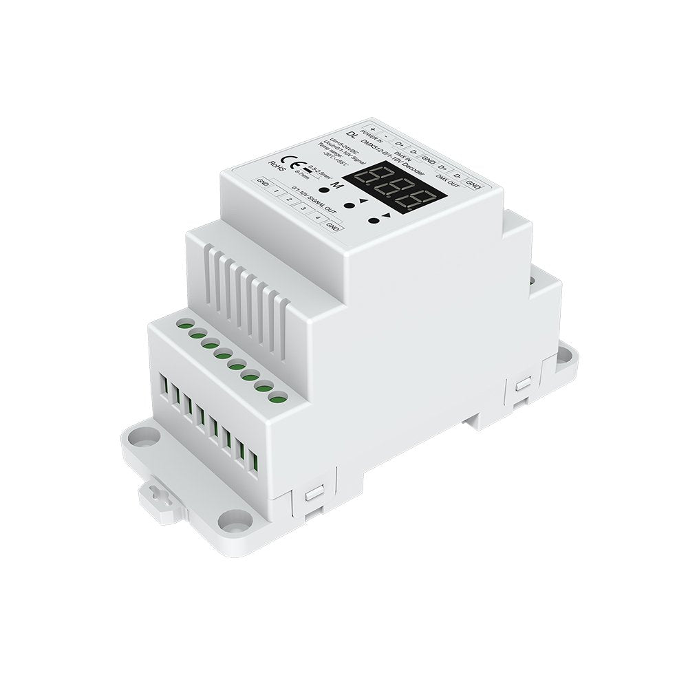 Dmx512 To 4Ch 0-10V Decoder 0-10V Led Dimmer Dmx512 Signal To 0-10V Signal Rgb/Rgbw Controller 4 Channel Dimmer 5-24V