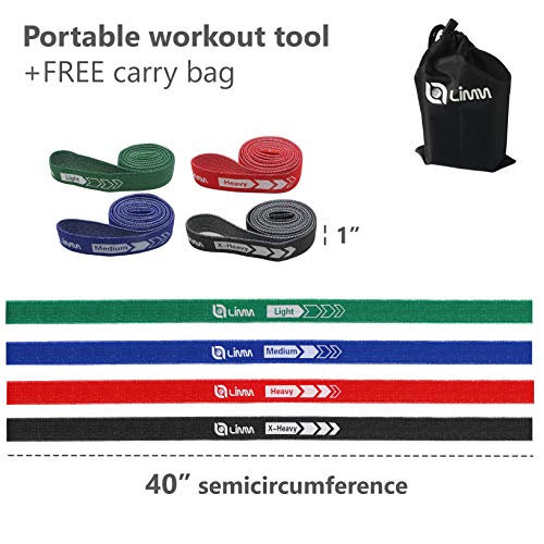Fittest Pro by Limm Resistance Bands for Legs and Butt, Fabric Exercise Loop Bands Yoga, Pilates, Rehab, Fitness and Home ...