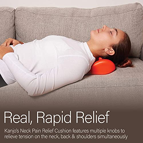 Kanjo Orange Acupressure Neck Pain Relief Cushion Acupressure Mat and Pillow Set for Back Pain Relief & Neck Pain Relief, ...