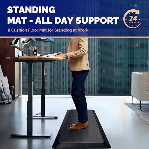 FEATOL Anti Fatigue Mat for Standing, 9/10 Extra Thick Ergonomic Standing Desk Mat, Comfort & Durable Memory Foam Standing...