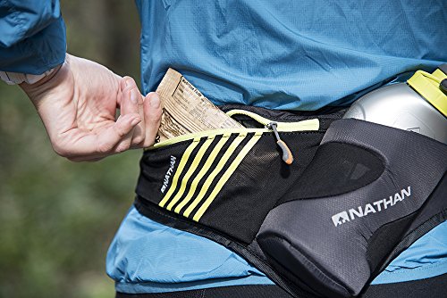 Nathan Peak Running Hydration Waist Pack Belt w/ Speed Draw Flask Water Bottle, 18oz/535 ml Push/Pull Race Cap, Expandable...