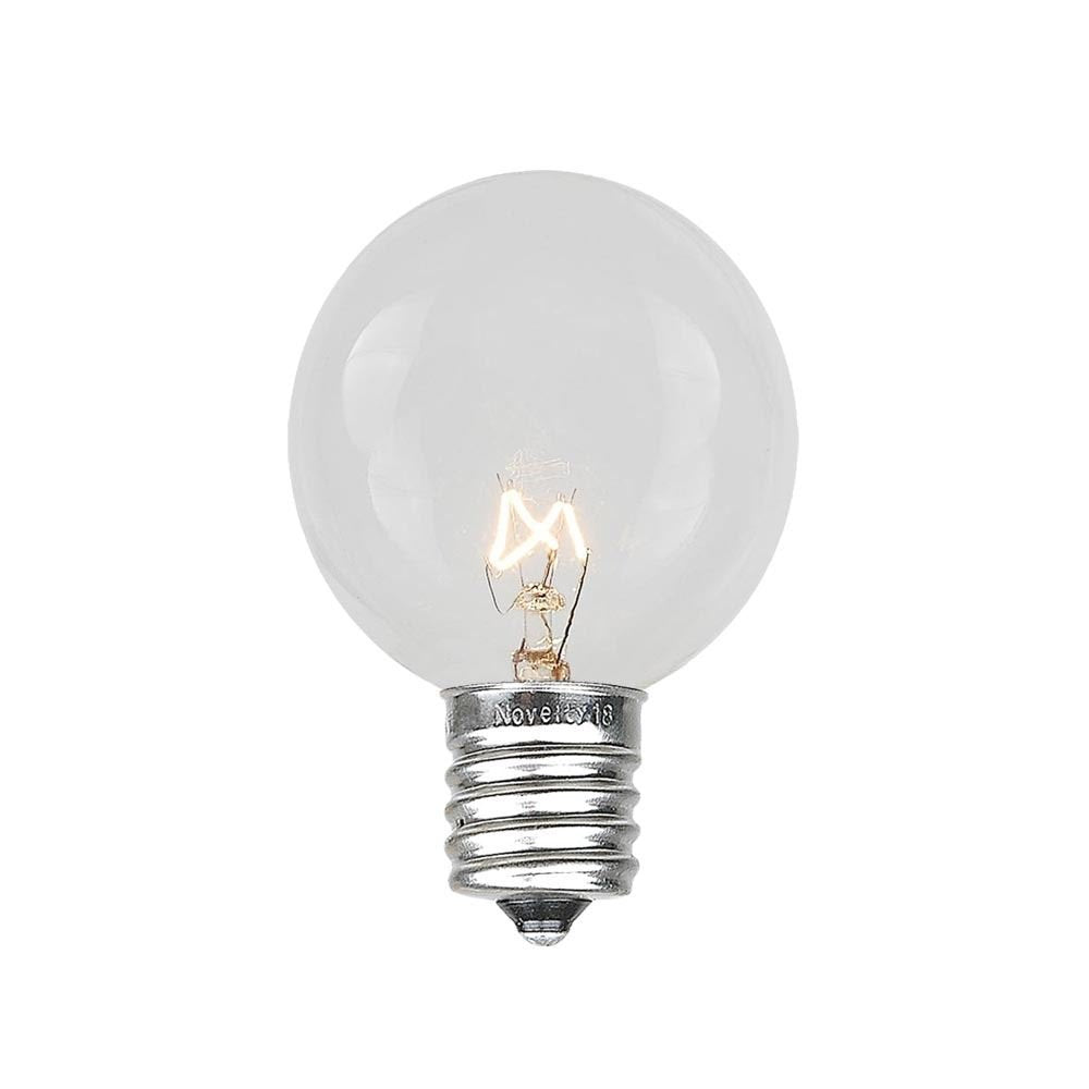 Novelty Lights 25 Pack G30 Warm White Outdoor Globe Light Bulbs  Glass Vintage Filament  Globe String Lights Replacement