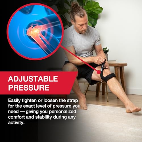 MUELLER Sports Medicine Adjustable Max Knee Single Strap for Men and Women, Compression & Pain Relief Support for Osgood-S...