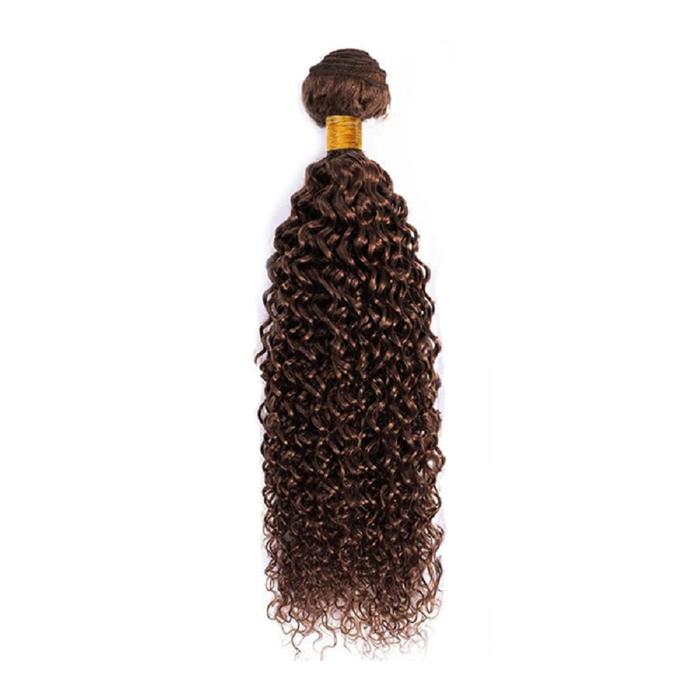 Peenoll 20 22 24 Inch Jerry Curly Human Hair Bundles Honey Brown Color 4 Weave Bundles Human Hair 12A Unprocessed Brazilian Virg