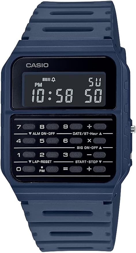 Casio CA53W Vintage Series | Data Bank | 1/100 SEC Stopwatch | Water Resistant | 8 Digit Calculator | Dual Time | Resin Ba...
