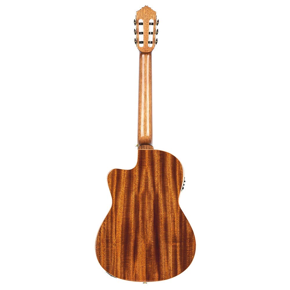 Ortega Guitars 6 String Performer Series Solid Top Thinline Crossover Acoustic-Electric Nylon Classical Guitar W/Bag, Right (Rce