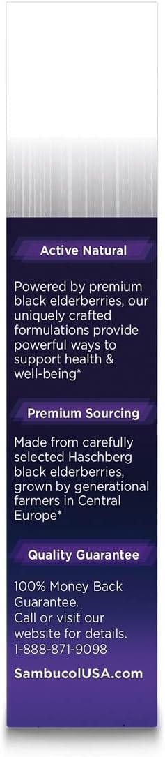 Sambucol Black Elderberry Throat Lozenges - Elderberry Cough Drops for Adults, Elderberry Zinc Lozenges Throat, Elderberry Lozenges - 20 Count