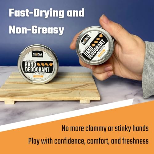 Hand Deodorant for Athletes | Deodorize and Nourish hands | Absorbs Moisture | 100% Natural, Vegan and Cruelty-Free | For ...