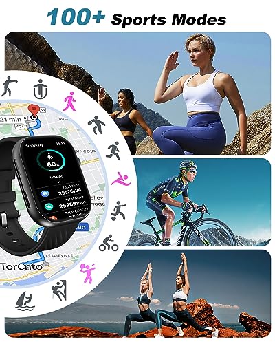 PJYUBVOR Smart Watch for Men Women (Answer/Make Calls), 2.0" Fitness Tracker with 100+ Sport Modes, Heart Rate/Sleep Monit...