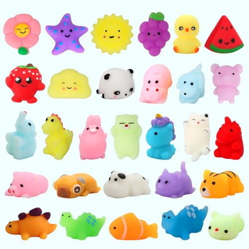 30 Pack Squishy Toys, Kawaii Squishies Party Favors for Kids 4-8 8-12 Treasure Box Toys for Classroom Birthday Xmas Gifts ...