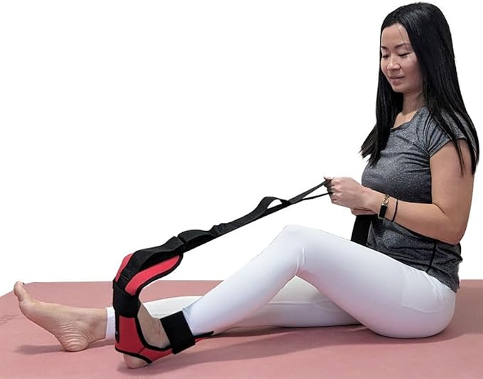 Yaghzu Foot and Calf Stretcher - Stretching Strap for Plantar Fasciitis, Achilles Tendonitis, Heel Spurs, Foot Drop, & Ham...