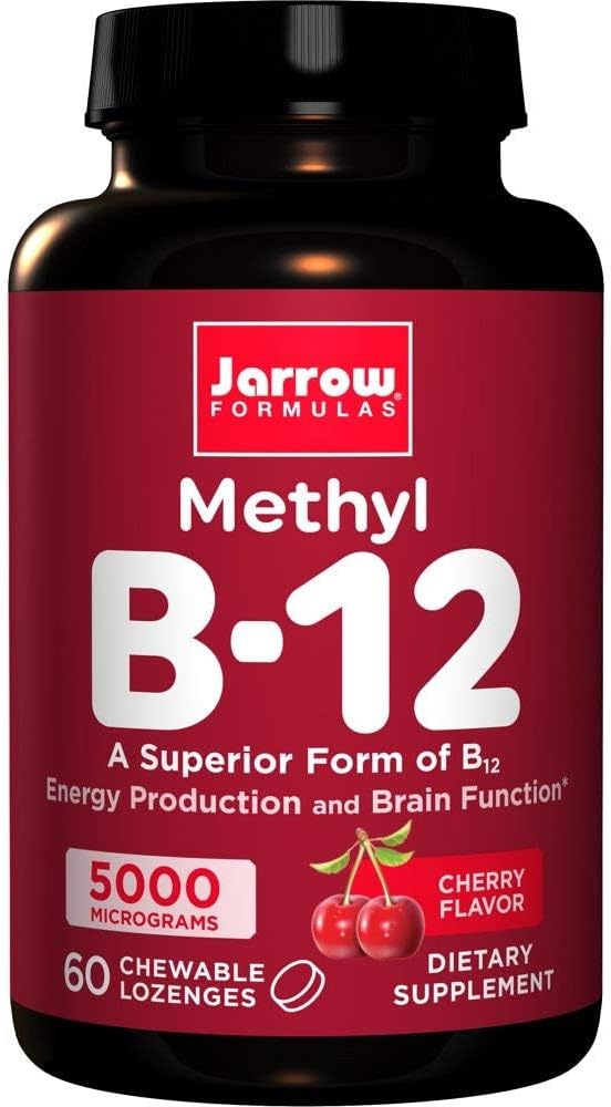 Jarrow Formulas Maximum Strength Methyl B-12 5000 mcg, Dietary Supplement & MagMind Brain Health with Magtein (Magnesium L-Threonate), Dietary Supplement