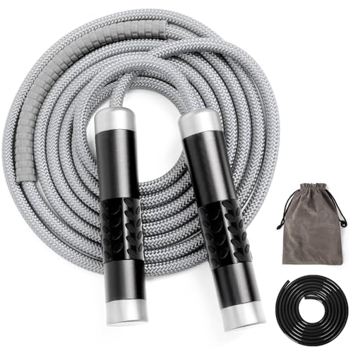 Reedvales 1LB Weighted Jump Ropes for fitness Women Men, Aluminum Handles for MMA, Boxing, CrossFit, Weight-loss Workouts,...