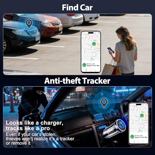 LIONO Car GPS Tracker & Charger with Built-in Rechargeable Battery, GPS Tracker for Vehicles, Hidden Car Tracker for Anti-...