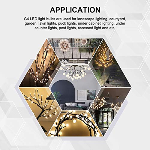 Letaclanic G4 LED Bulbs 3000K Warm White Dimmable Silicone 10-Pack