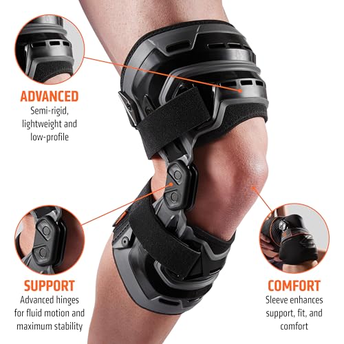 Shock Doctor Bionic Knee Brace with Compression Sleeve. BIO-LOGIX Hinged Lateral Support for Instabilities, Ligament, ACL,...