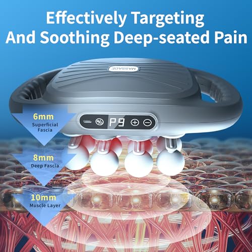 Binxalin 16 Head Massage Gun Deep Tissue, Percussion Massager for Muscle Relief, 9 Speeds & 9 Intensities Muscle Massage G...
