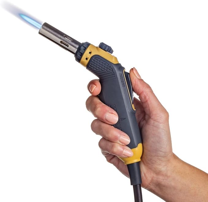 Bernzomatic FirePoint Creator Tool, Precision Flame Hand Torch for use with Bernzomatic MAP-Pro or Propane Fuel (Firepoint Tool + 3 MAP Pro Cylinders)
