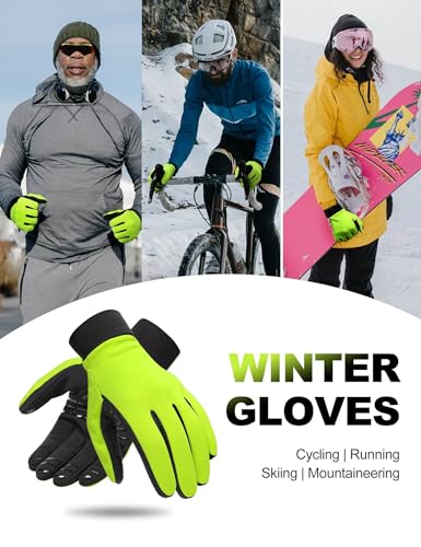 INBIKE Winter Gloves for Women Men, Touchscreen Warm Gloves Windproof Water Resistant, Thermal Lined Anti-Slip Insulated