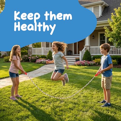 ArtCreativity 84 Inch Nylon Ropes for Kids - Pack of 12 - Durable Jump Ropes with Plastic Handles - Healthy Indoor and Out...