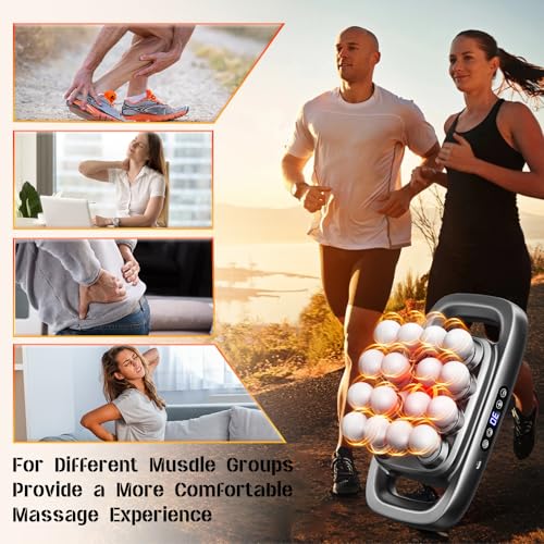 Jaxiuk Verniqo Massager, Husband 2.0 : Knot-Buster, 16 Head Massage Gun Set, 30 Intensity Levels & 3 Smart Modes, 50kg Dee...