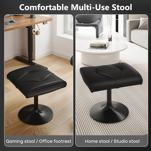 VECELO Foot Rest Under Desk Ottoman, PU Height Adjustable Footrest with Comfort Padding, Leg Rest for Desk for Relieving L...