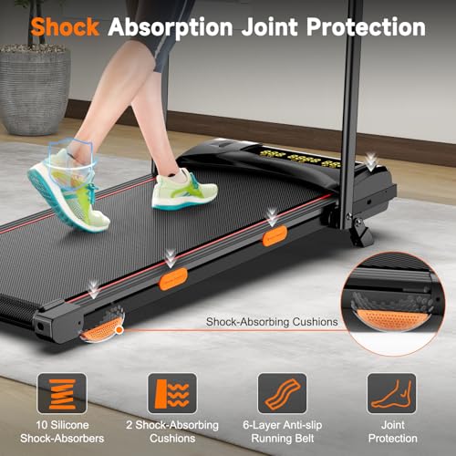 Fasion Trek Run Incline Walking Pad Treadmill for Home Small,2.5 HP Quiet Under Desk Treadmill with 300lbs Capacity,