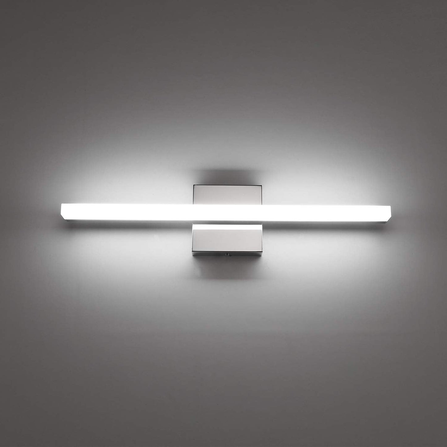 Combuh Bathroom Light Fixture - 16 Inch Chrome Vanity Light Bar, Acrylic, Cool White 6000K, Model 26895374