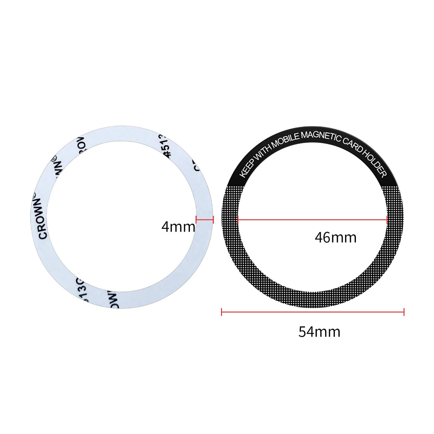Maserweller Universal Metal Ring Sticker For Magnetic Charger Compatible With Iphone/Samsung/Android All Cellphones, Magnetic Mo