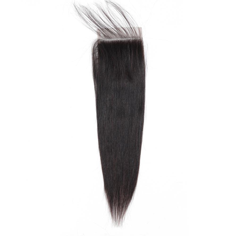 12A Brazilian Straight 4x4 HD Lace Closure Free Part Hand Tied Transparent HD Lace Closure 100% Unprocessed Human Hair Transpare