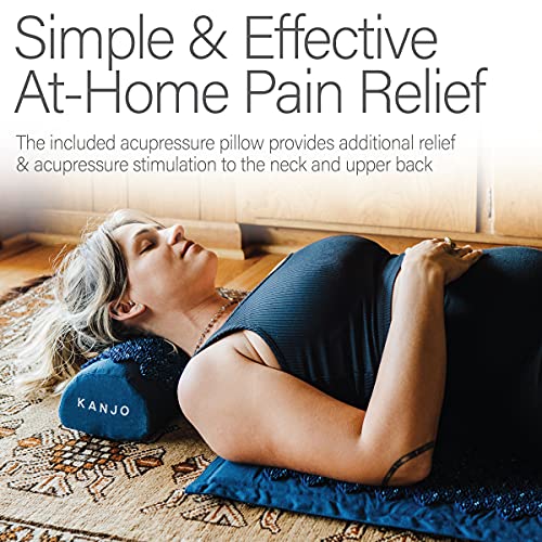 Kanjo Orange Acupressure Neck Pain Relief Cushion Premium Acupressure Mat and Pillow Set for Back Pain Relief & Neck Pain ...