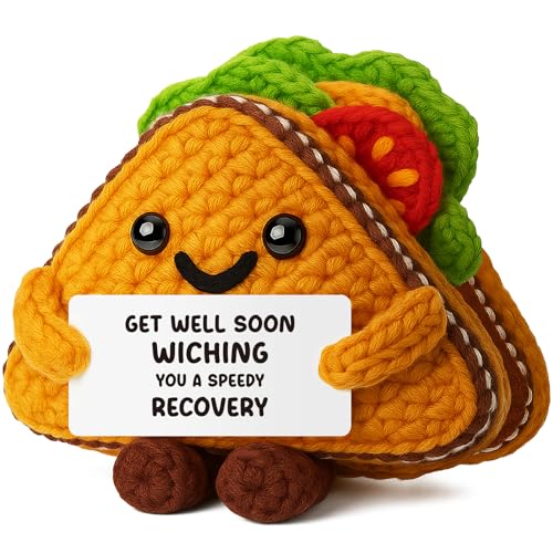 Get Well Soon Gifts for Mom Women, Funny Sandwich Crochet Gift, Handmade Recovery Encouragement Present for Mother Stepmom...