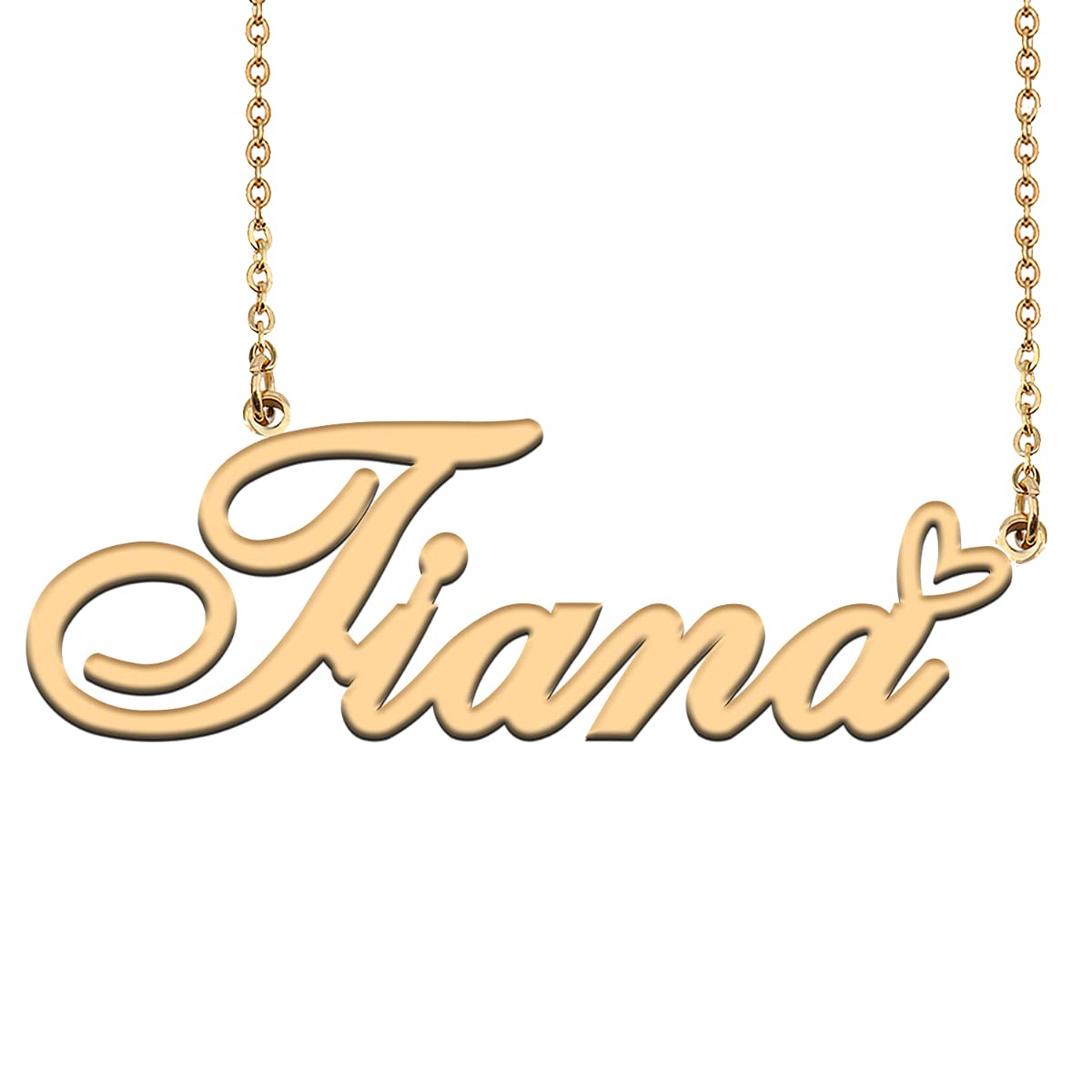 HUAN XUN Custom Gold Plated Tiana Necklace Personalized Name Necklace for Women Choker Jewelry Gift