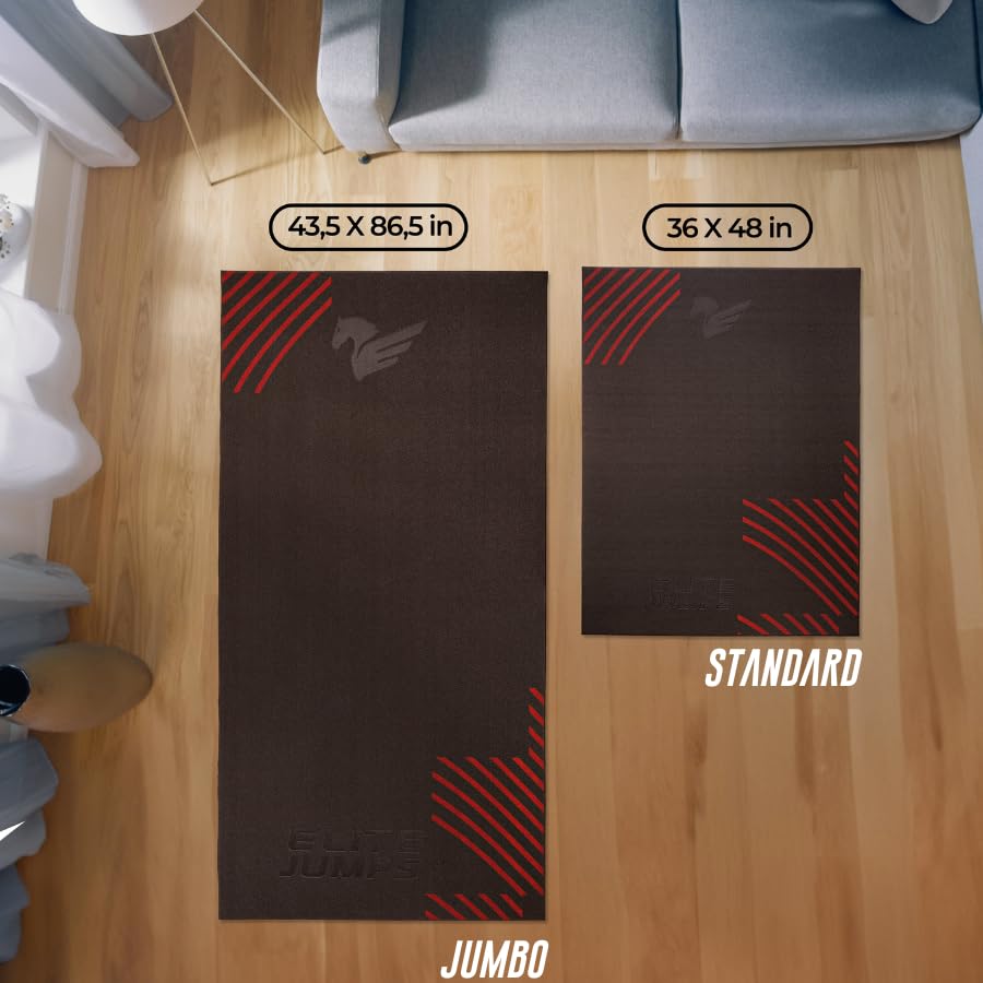 EliteSRS Jumps Premium Jump Rope Mat - Large Format Non Slip Mat - Home Workout Exercise Mat - Suitable for All Surfaces