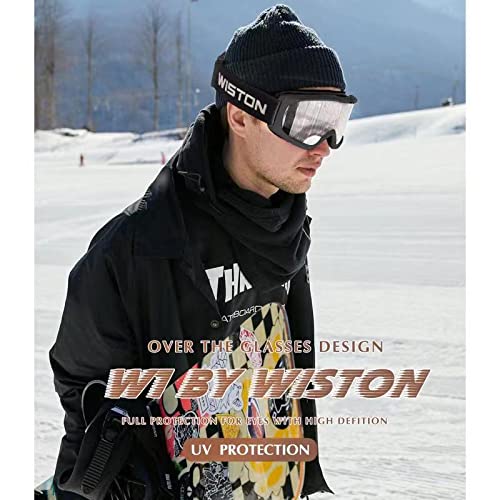 WISTON Ski Goggles - OTG Snow/Snowboard Goggles for Men, Women & Youth - 100% UV Protection W1