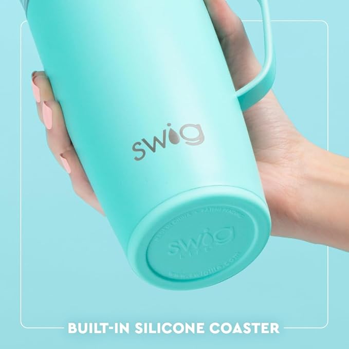 Swig Life 22oz Travel Mug, Insulated Tumbler with Handle and Lid, Travel Coffee Mug, Cup Holder Friendly, Stainless Steel 22 oz Tumbler, Reusable Insulated with Lid (Lone Star)