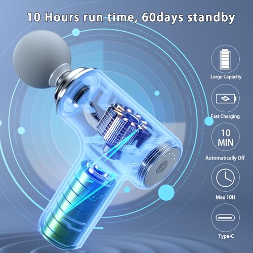 ZEOEZHBI Thanksgiving & Christmas Gift Pick, Mini Massage Gun Deep Tissue, Electric Muscle Back Massage Gun, Small Travel ...