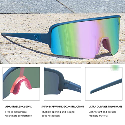 MAXJULI Polarized Sunglasses for Men Women, Windproof Outdoor Sports Cycling Running UV400 Protection Sun Glasses 8121